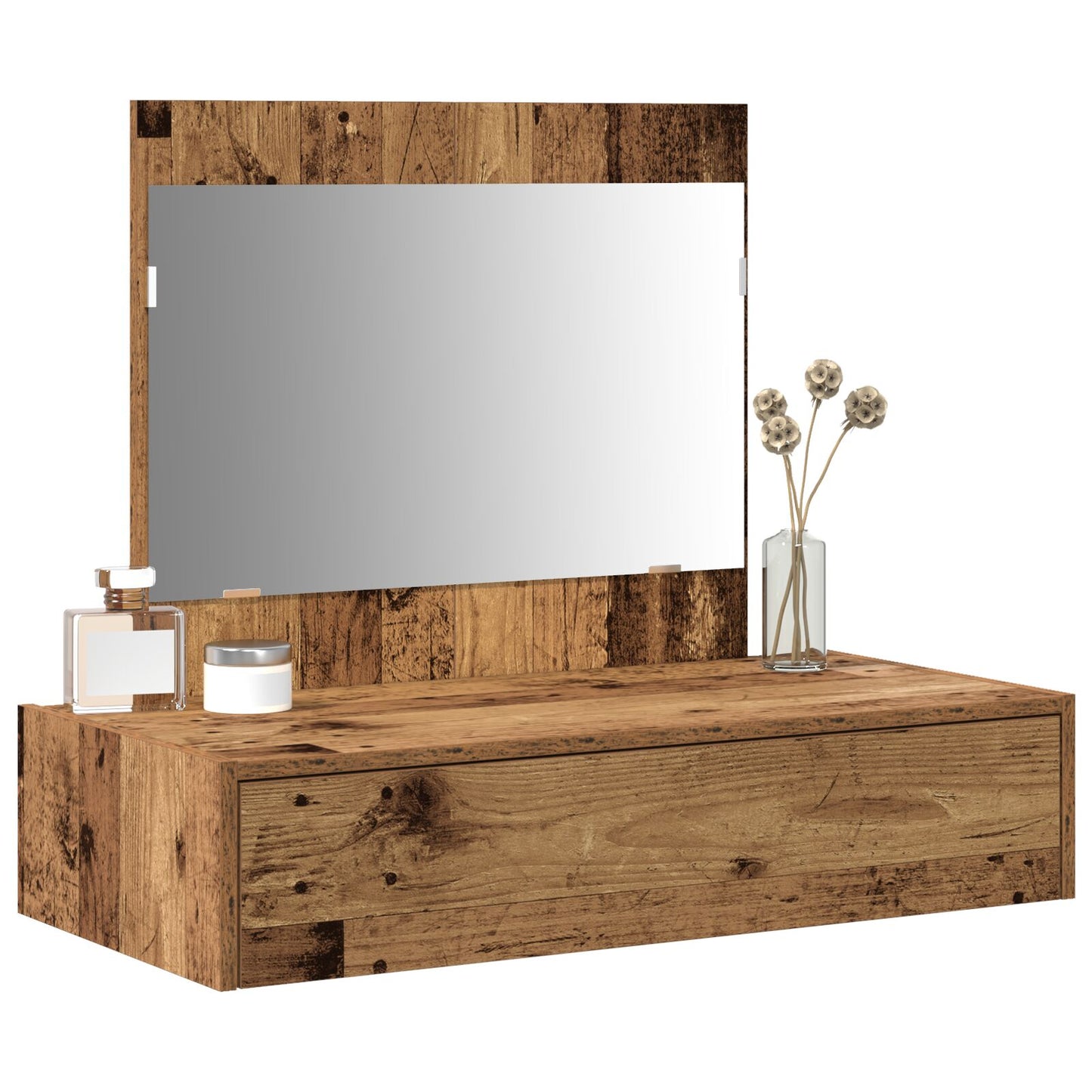 Wandkaptafel 83 x 40 x 70 cm Oude Hout zonder LED