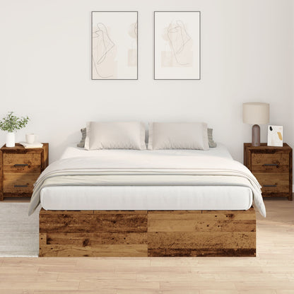Opslagbedframe Oud Hout Oude Hout 135 x 190 cm