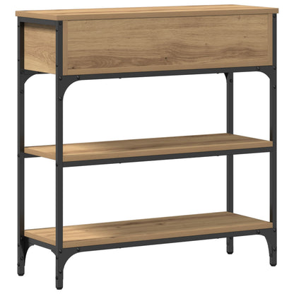 Console Tafel Artisan Eiken 72,5X25X75 Cm Engineered Hout & Staal