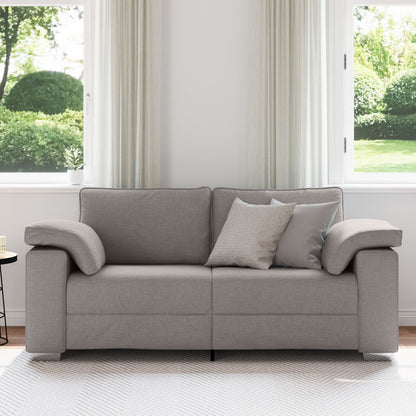 Loveseat Bank Stof Taupe 140 cm
