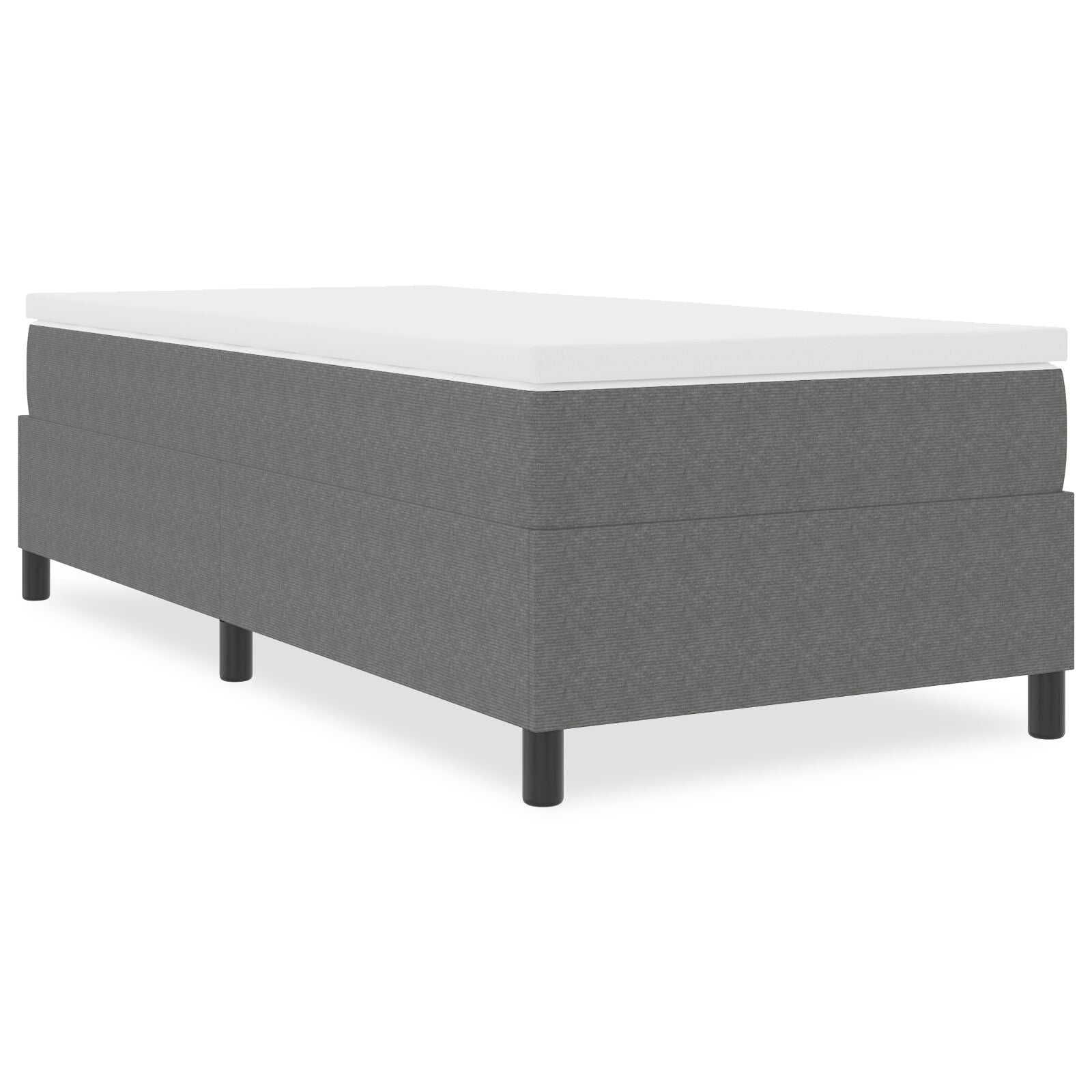 Boxspringbed Corduroy Stof Lichtgrijs 80 x 200 cm