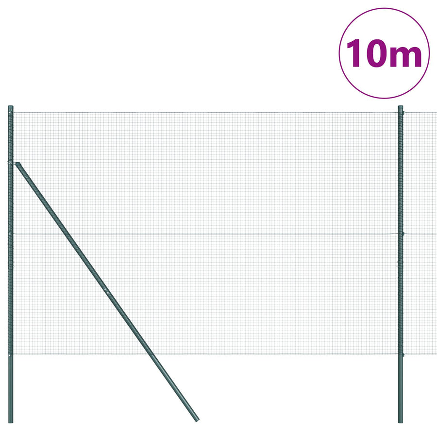 Gelaserd Draadhek Met 7 Posts Groen 1.6X10 M Staal Gegalvaniseerd Staal