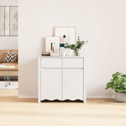 Dressoir ""Drammen"" 79X43X75,5 Cm Massief Hout Vuren Wit