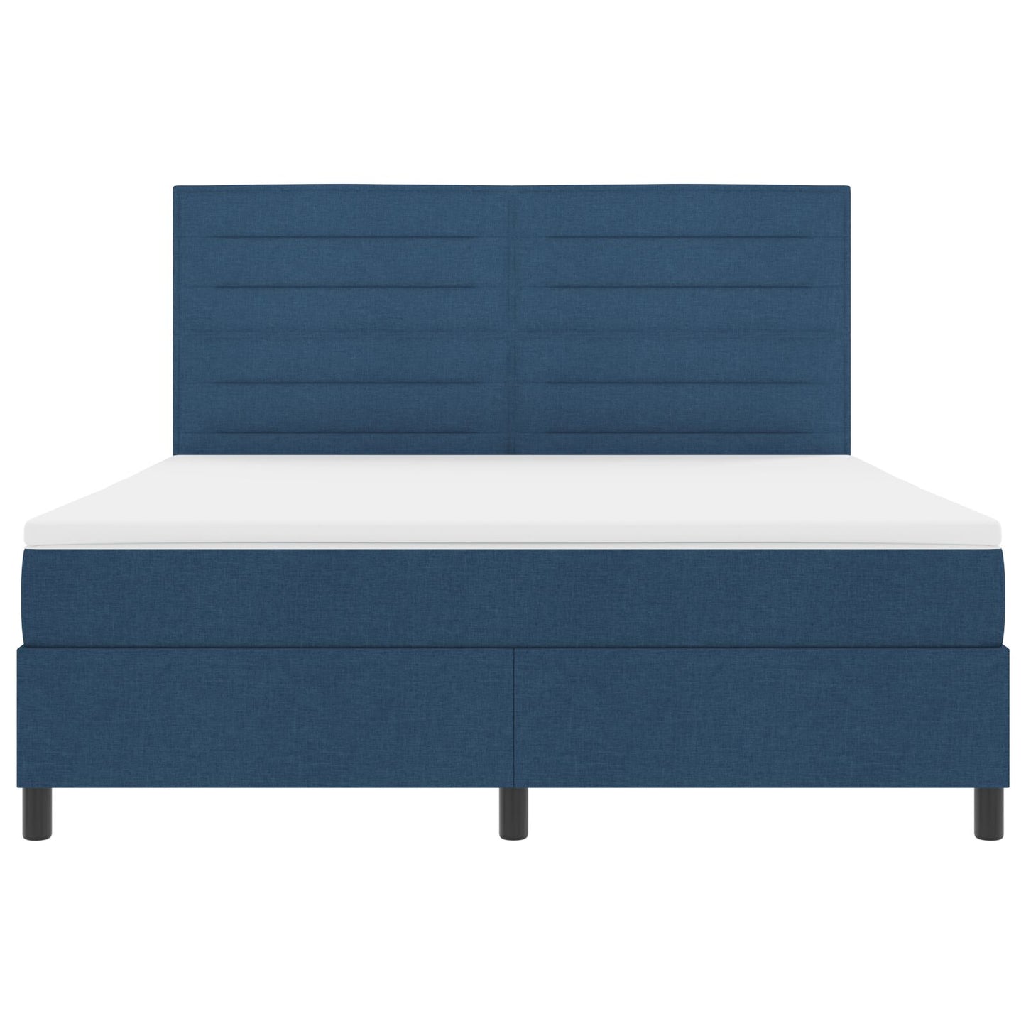 Boxspring Bed Met Matras Blauw Super King Stof Crème