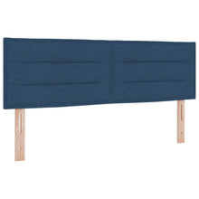 Hoofdbord Lijnen Ontwerp Stof Blauw 140 cm Laag hoofdbord