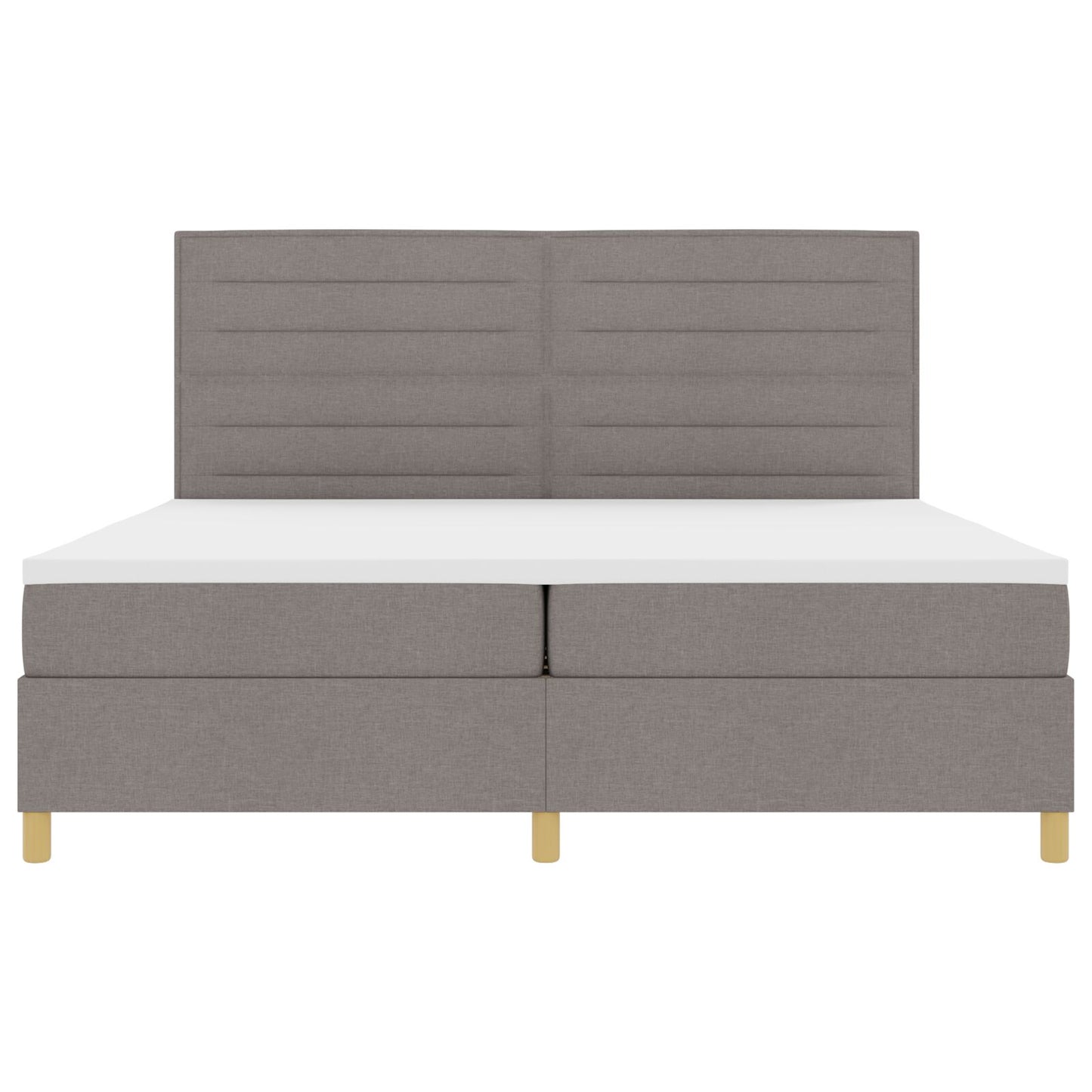 Boxspringbed Met Matras Taupe 200X200 Cm Stof Blauw