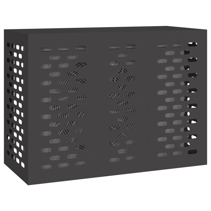Airconditioner Cover Staal Zwart 110 x 50 x 80 cm