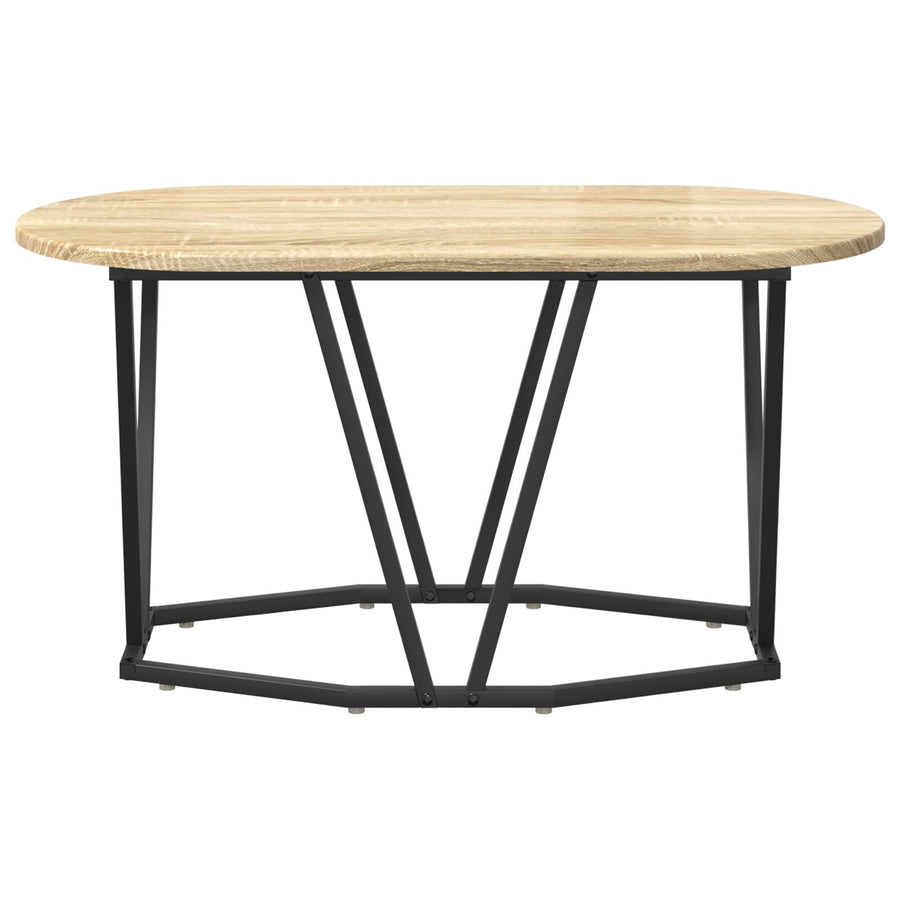 Salontafel 80X40X40,5 Cm Gelaagd Hout En Metaal Sonoma eiken