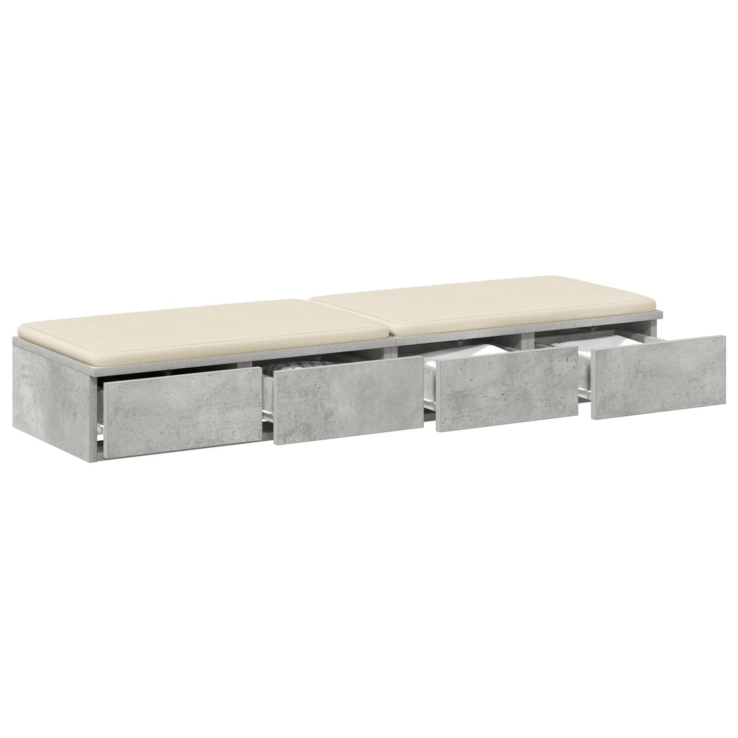 Bed Lades Geengineerd Hout Beton grijs 120 x 36.5 x 16.5 cm