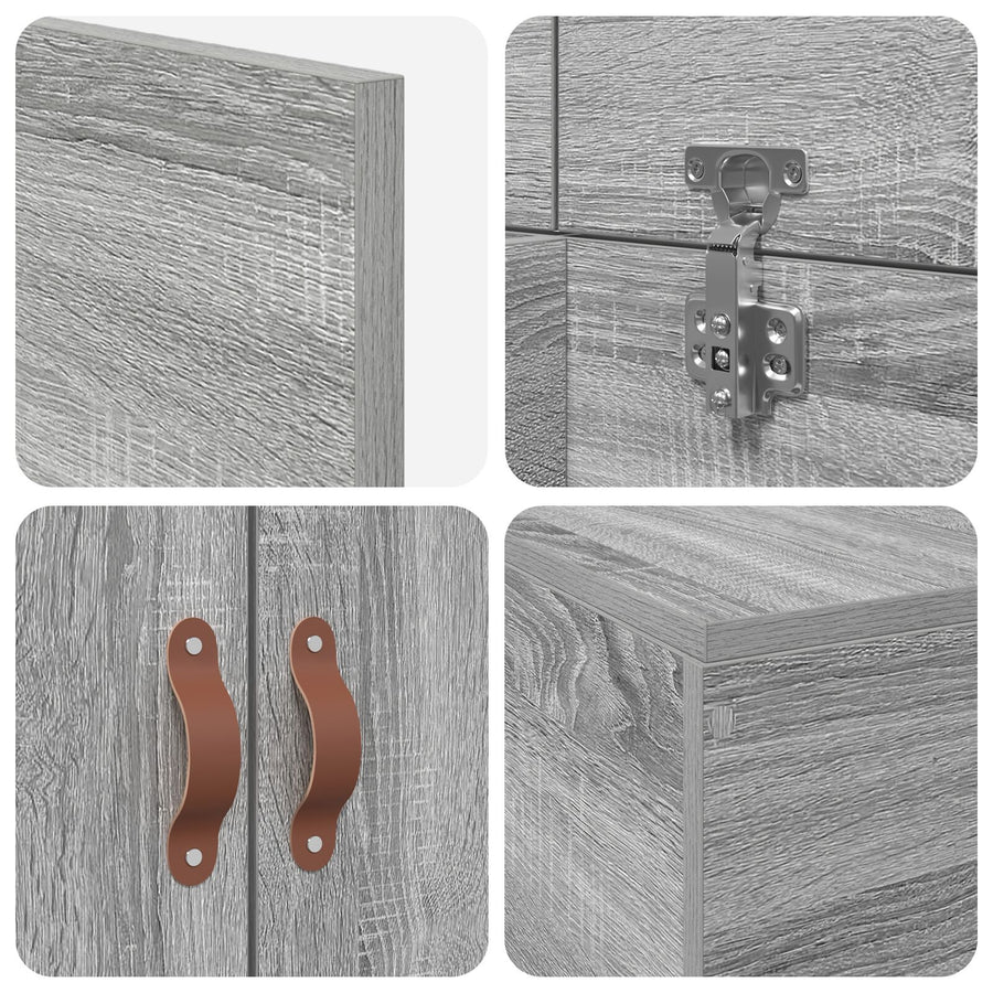 Opbergbedframe Grijs Sonoma 75 x 190 cm