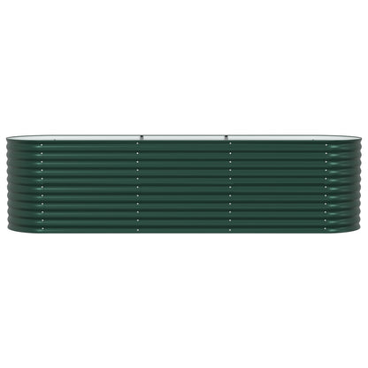 Tuinverhoging Bed Gegalvaniseerd Staal 320 x 80 x 81 cm Groen