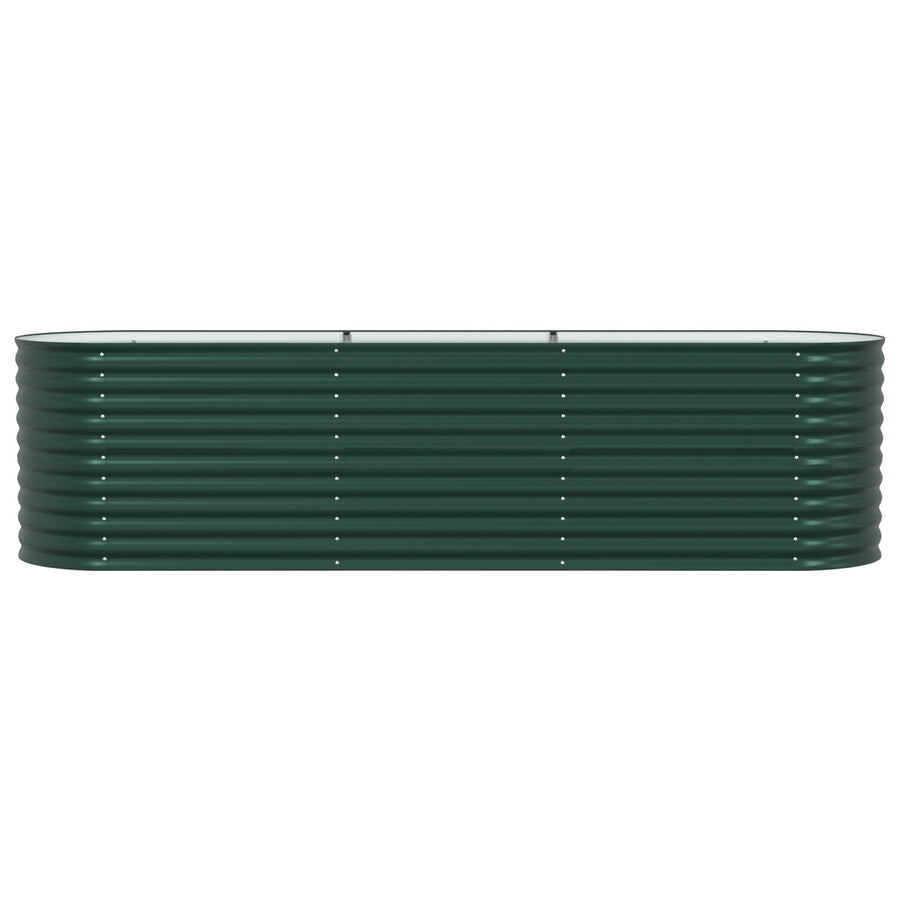 Tuinverhoging Bed Gegalvaniseerd Staal 320 x 80 x 81 cm Groen