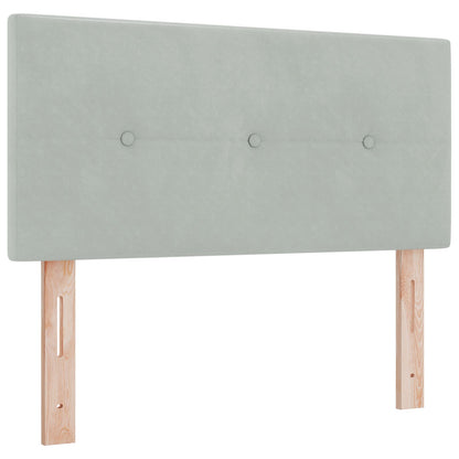 Hoofdbord Met Knopen Lichtgrijs Velvet Licht grijs 100 cm Laag hoofdbord