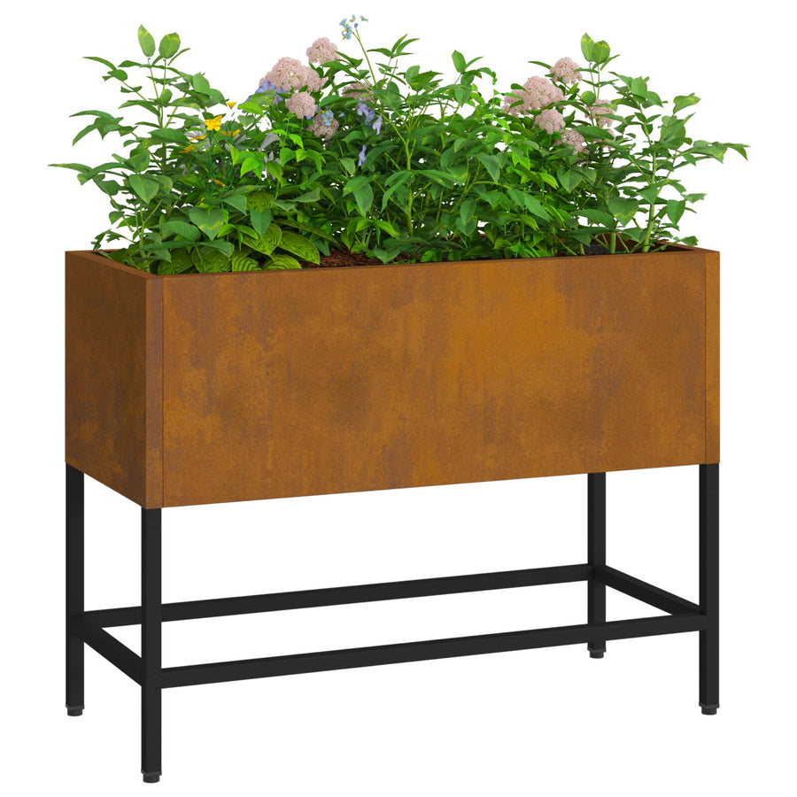 Verhoogde Tuinbak Weervast Staal Verwering staal 60 x 26 x 45 cm