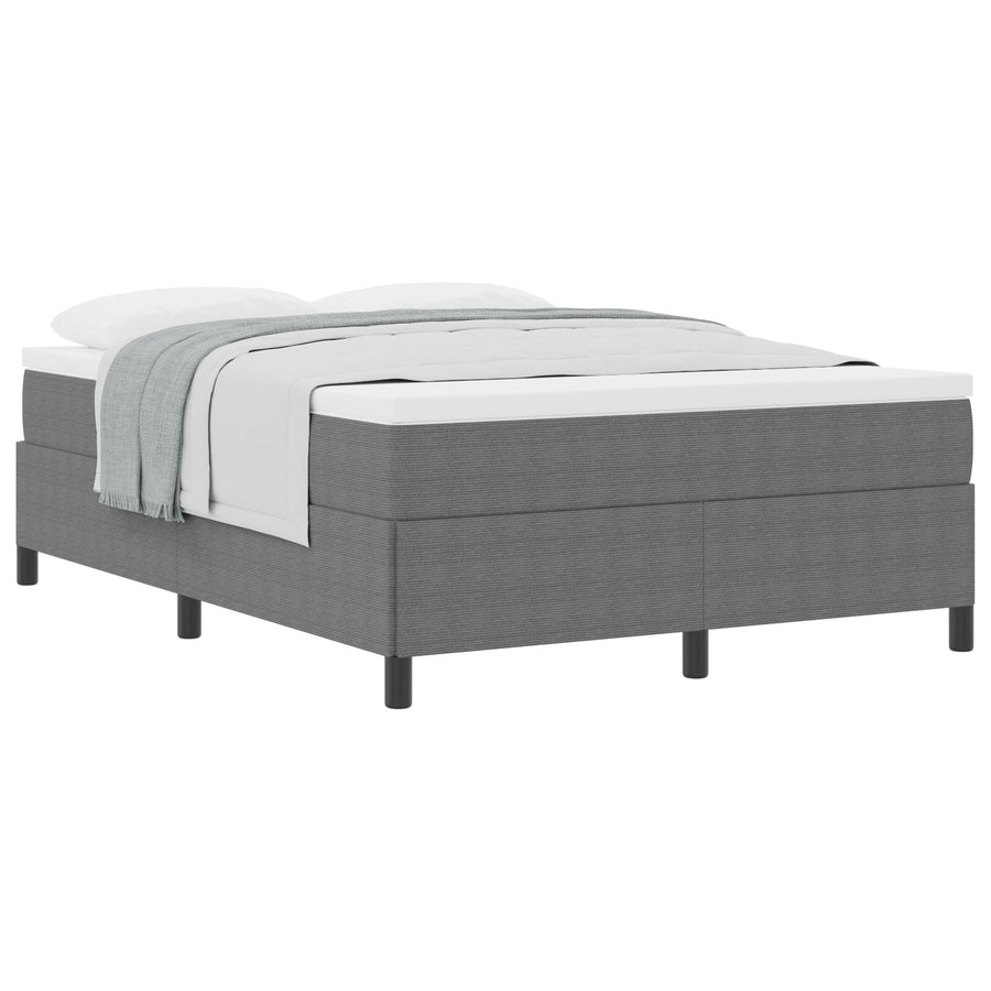 Bedframe Corduroy Stof Lichtgrijs 140 x 190 cm