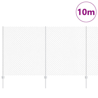 Kettingomheining Met 20 U-Palen Zilver 1,4X10 M Staal