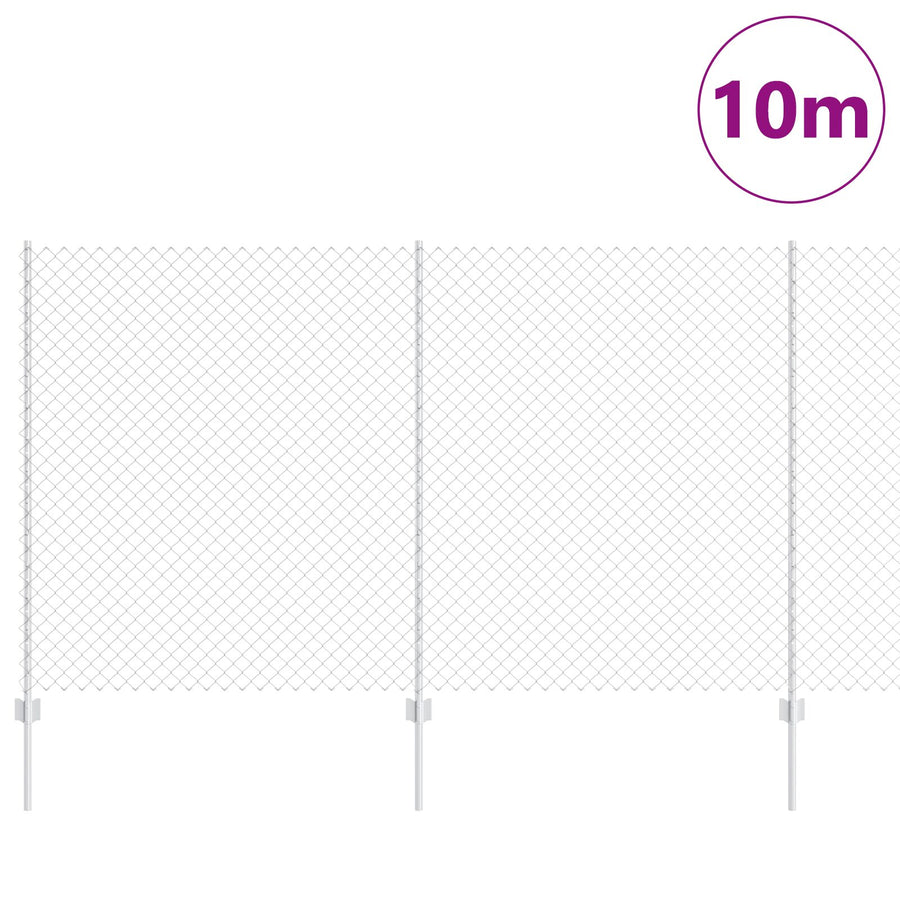 Kettingomheining Met 20 U-Palen Zilver 1,4X10 M Staal
