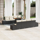 Loungeset poly rotan 6 personen bruin