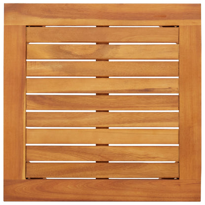3-Delige Tuin Bistro Set Met Kussens Van Massief Acaciahout Anthraciet Tafel + 2 stoelen