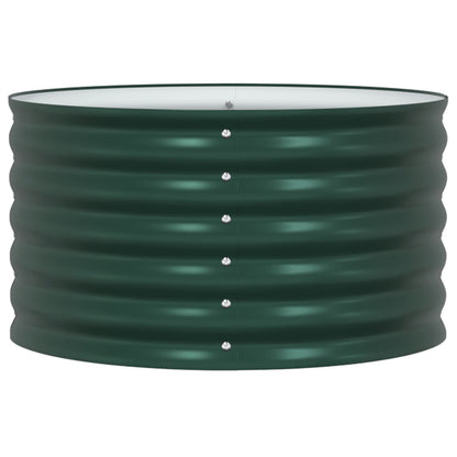 Tuin Verhoogde Bloembak Gegalvaniseerd Staal 80 x 80 x 44 cm Groen