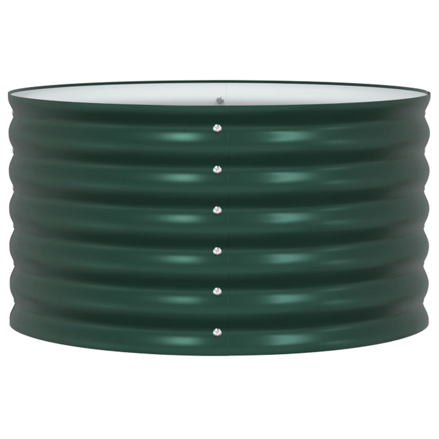 Tuin Verhoogde Bloembak Gegalvaniseerd Staal 80 x 80 x 44 cm Groen