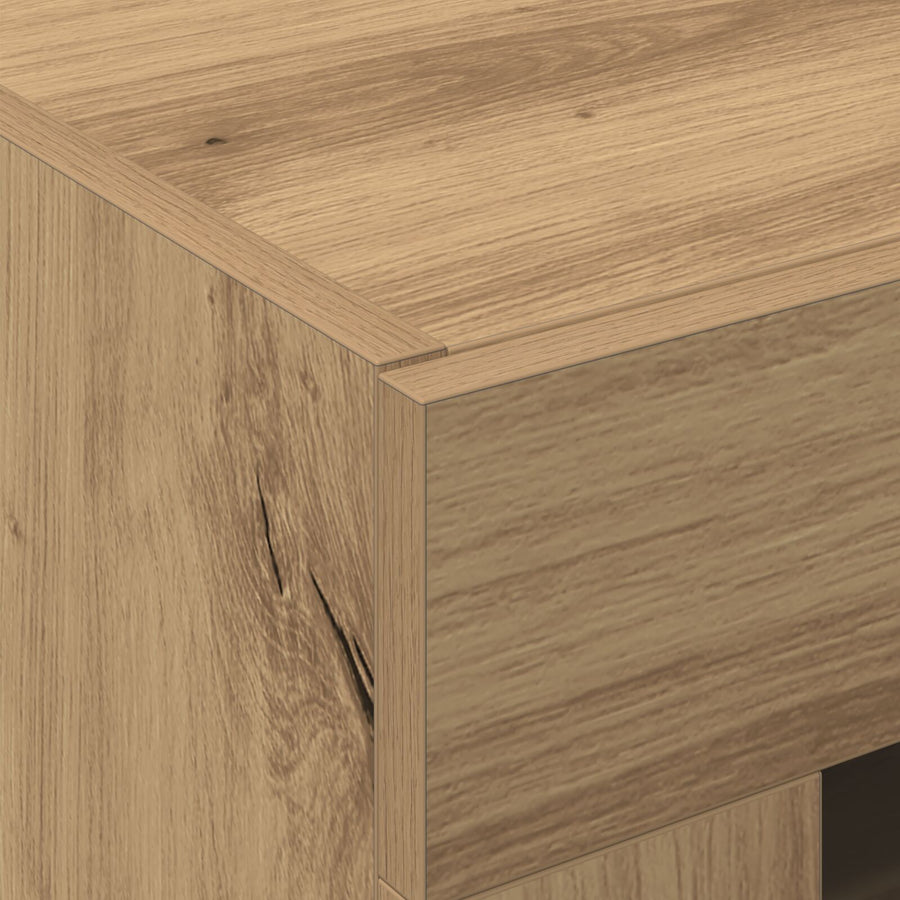 Wandkast Met Glazen Deuren Artisan Eiken 69,5X34X90 Cm