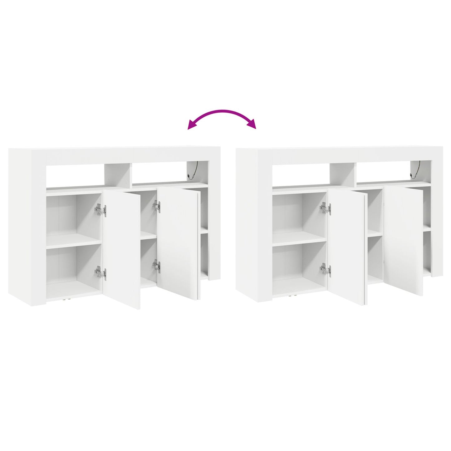 Te Dressoir Samengesteld Hout 116 X 30 X 75 Cm Modern Wit