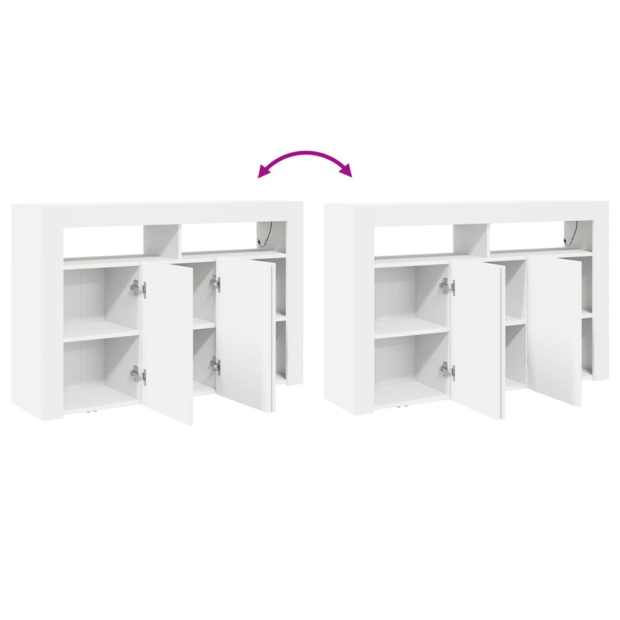 Te Dressoir Samengesteld Hout 116 X 30 X 75 Cm Modern Wit