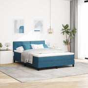Boxspringbed met matras 140x200 cm donkerblauw fluweel
