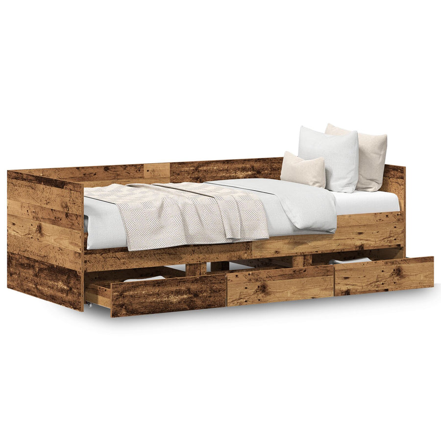 Rustiek Dagbed Gelaagd Hout Duurzaam Oud hout 90 x 200 cm