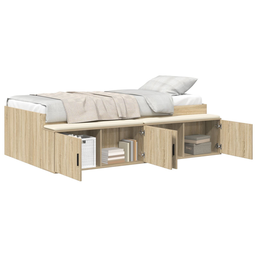 Opslag Bed Frame Sonoma Eiken 90X200 Cm