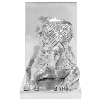 Boeksteunen 2 Stuks Zilver 12X15X18 Cm Aluminium Hond