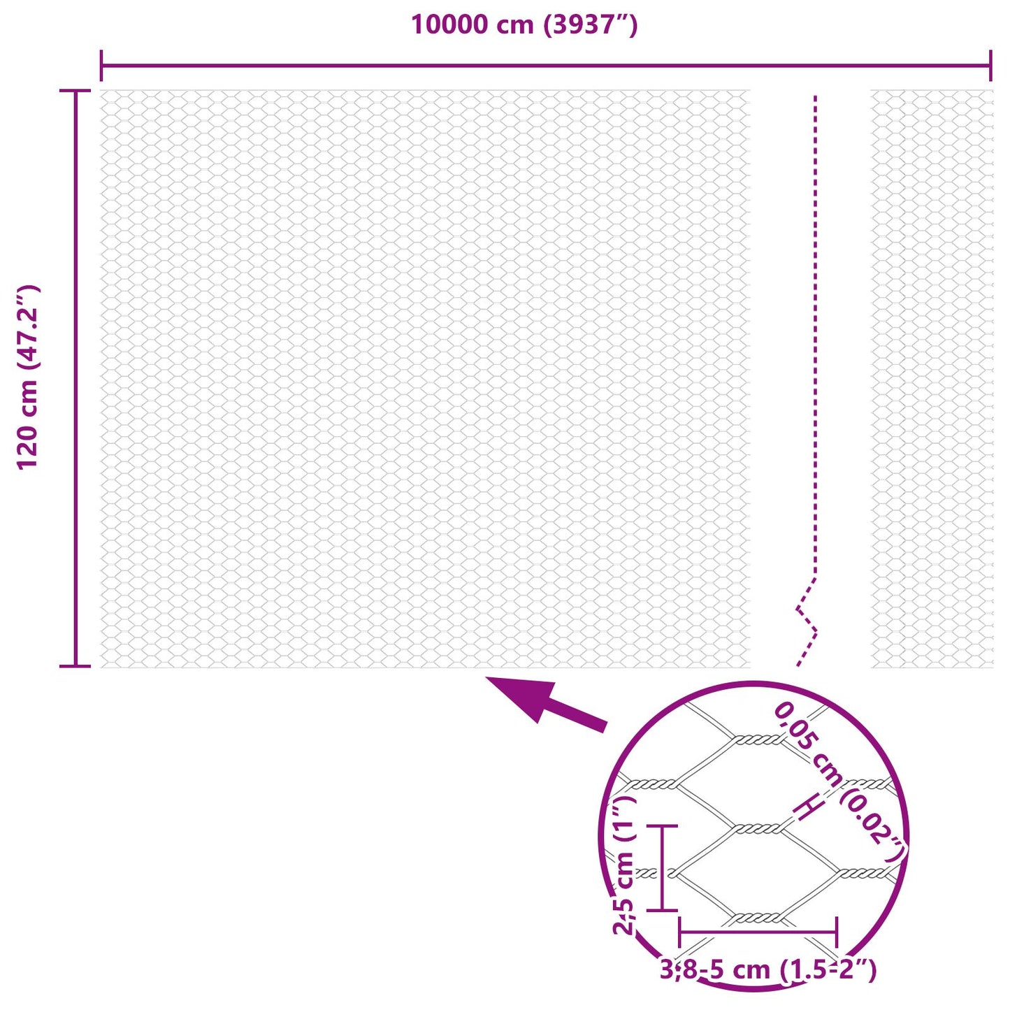 Schutting Palen 22 Stuks U-Kanaal 120 Cm Gegalvaniseerd Staal,  Zeshoekige Schutting 1,2X100 M Gegalvaniseerd Staal