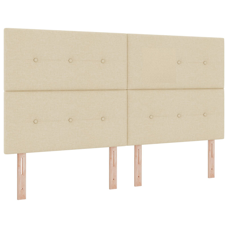 Hoofdbord Knopgeplooid Stof Crème 180 cm Hoog hoofdbord