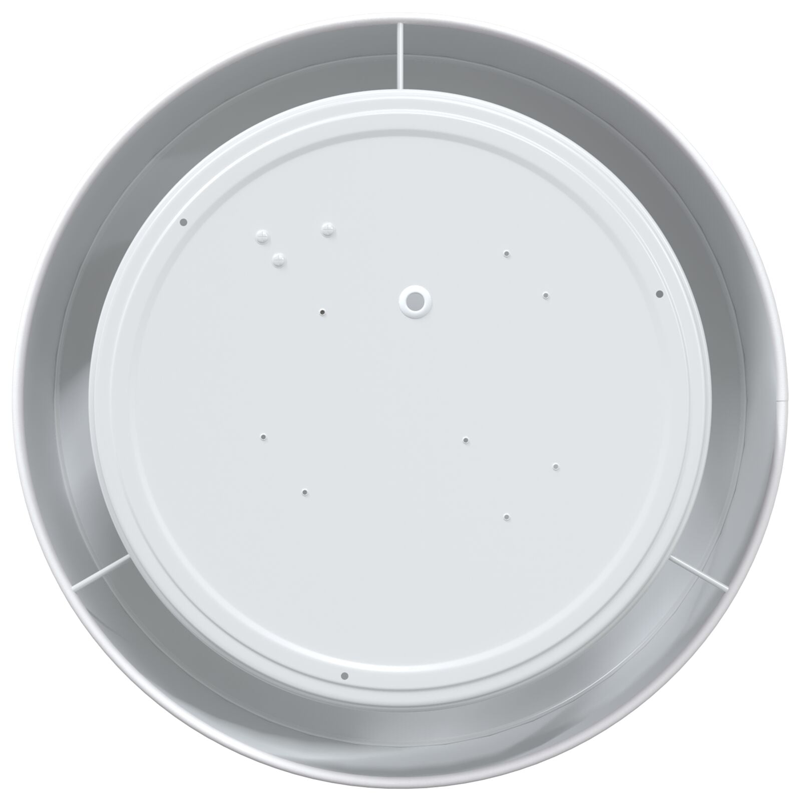 Plafondlampen Inbouw Ø 30 Cm Stof E27 Ø30 x 13.5 cm Wit zonder sterrenlampenkap