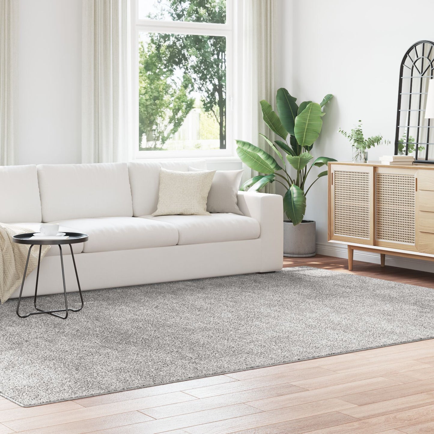 Shaggy Vloerkleed Met Latex Onderlaag Grijs 240 x 340 cm