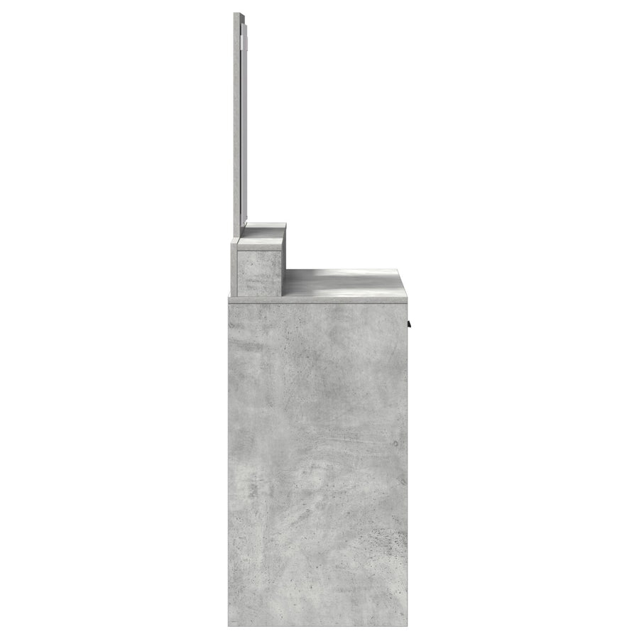 Kaptafel Met Lades 79 x 41 x 140 cm Beton grijs