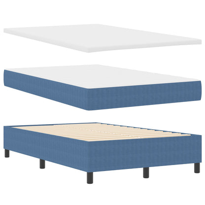 Boxspringbed Met Matras Blauw 120X200 Cm Corduroy Stof