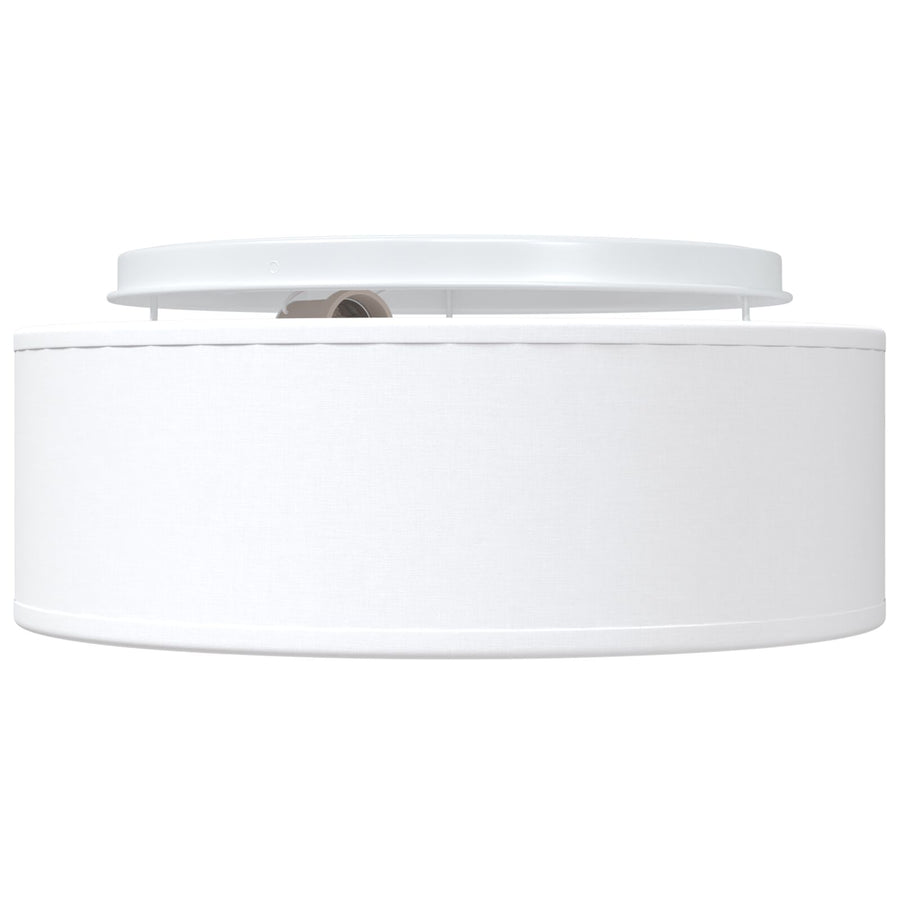 Plafondlampen Inbouw Ø 30 Cm Stof E27 Ø30 x 13.5 cm Wit zonder sterrenlampenkap