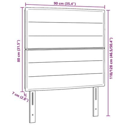 Hoofdbord Stof Gestoffeerd Hoofdbord Lichtgrijs 90 cm Hoog hoofdbord