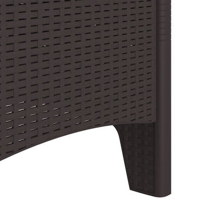 Tuinstoelen Met Kussens 4 Stuks Poly Rattan Lichtgrijs Bruin