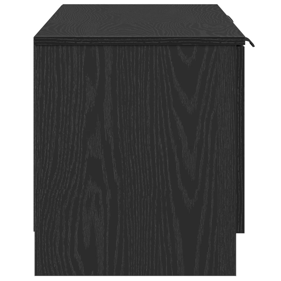 Tv-Kast - Zwart Eiken - 140X35X40 Cm - Gemaakt Van Engineered Wood