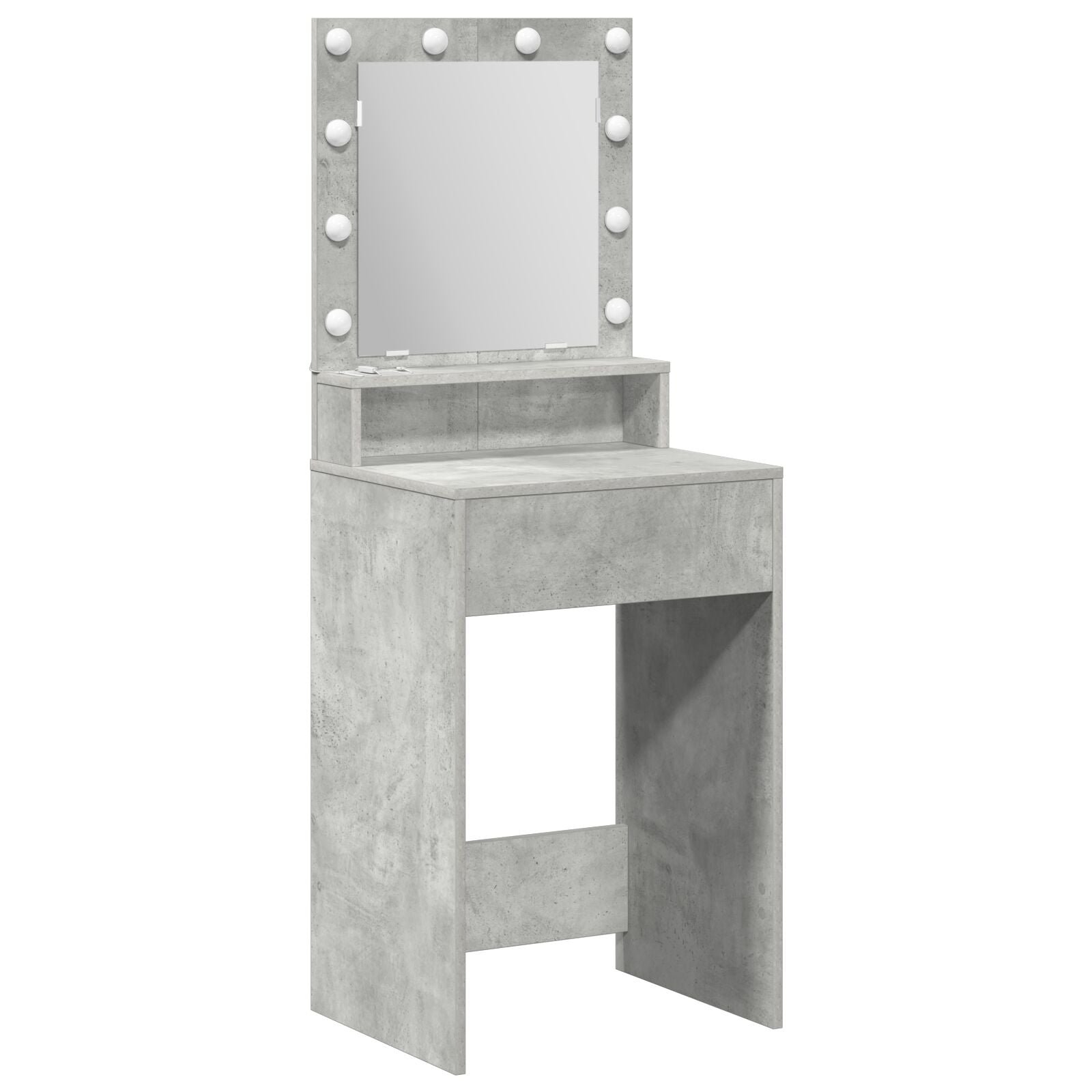 Kaptafel Met Led-Verlichting Beton grijs 50 x 41 x 135 cm