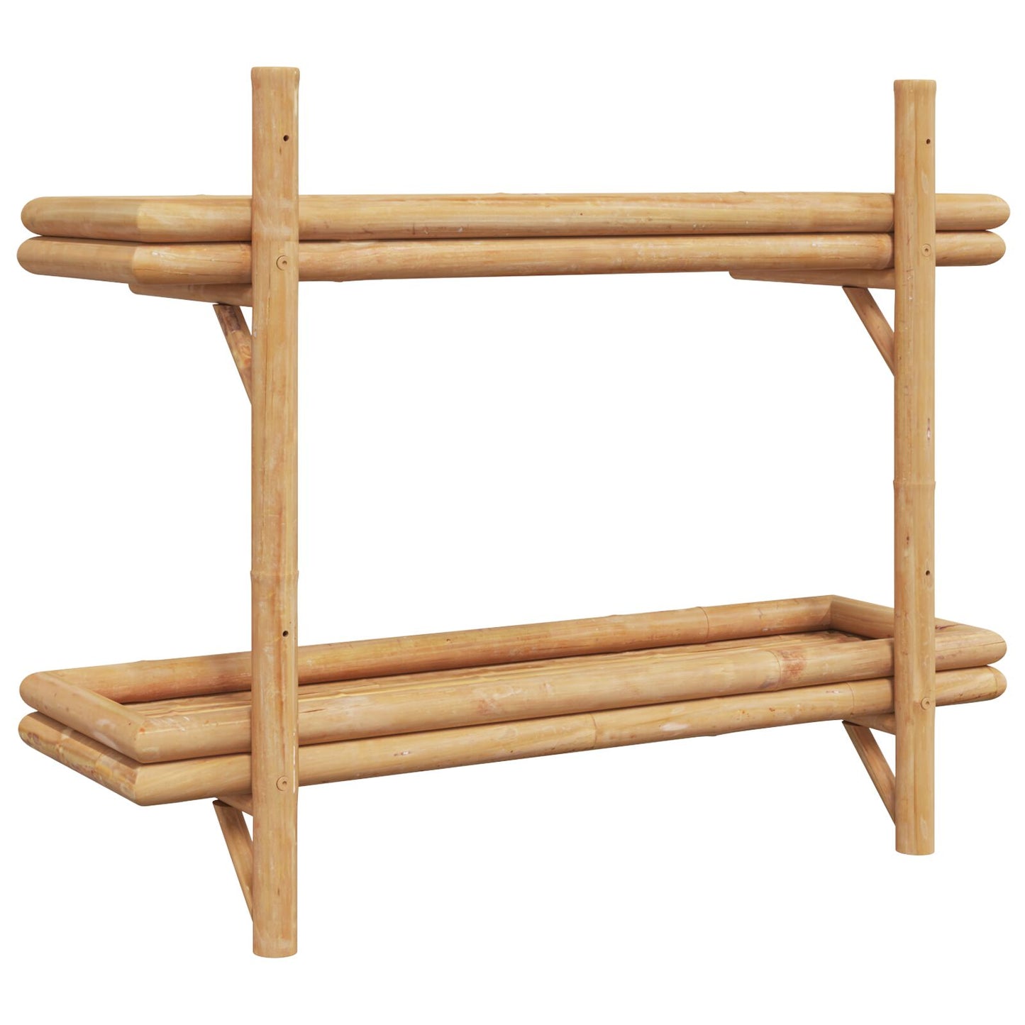 Wandplank 2-Tier 75X26X60 Cm Bamboe 75 cm