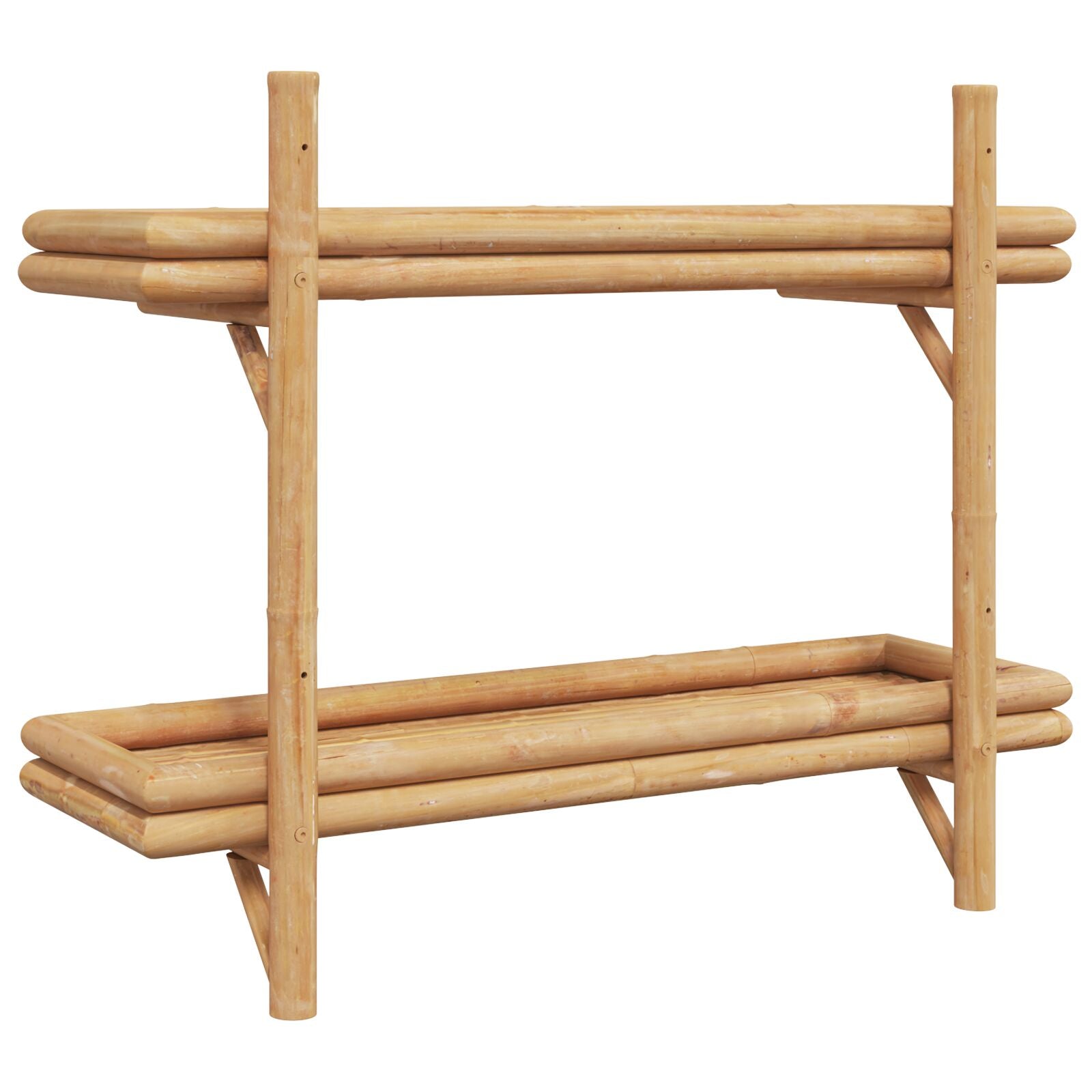 Wandplank 2-Tier 75X26X60 Cm Bamboe 75 cm