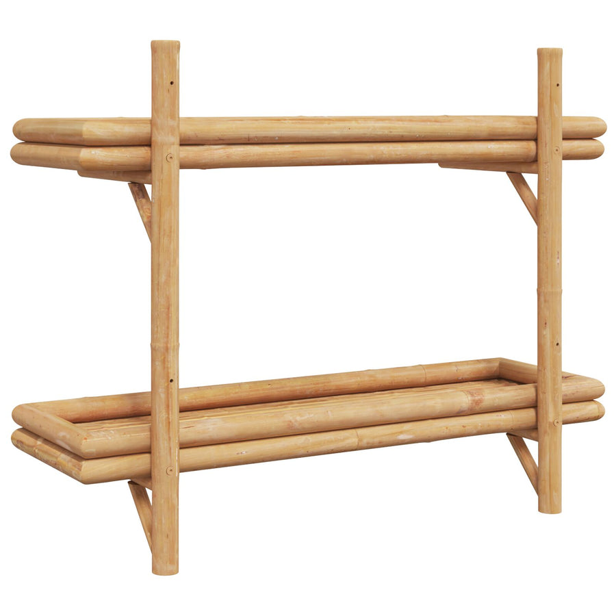 Wandplank 2-Tier 75X26X60 Cm Bamboe 75 cm