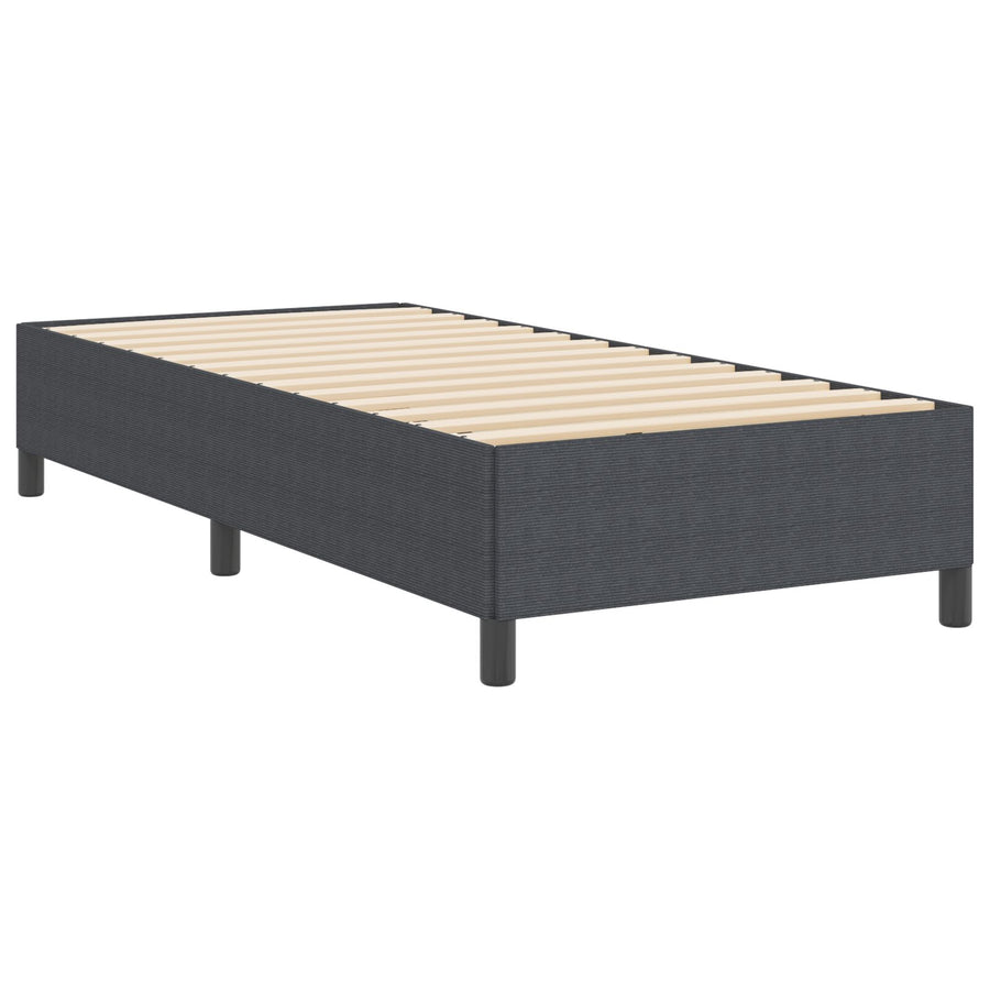 Bedframe Corduroy Stof Donkergrijs 100 x 200 cm