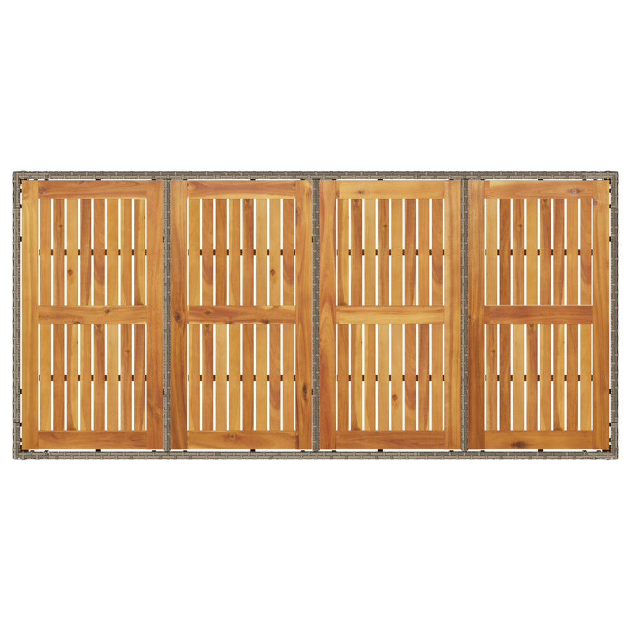 7-Delige Tuin Eettafelset Met Kussens Grijs Poly Rattan