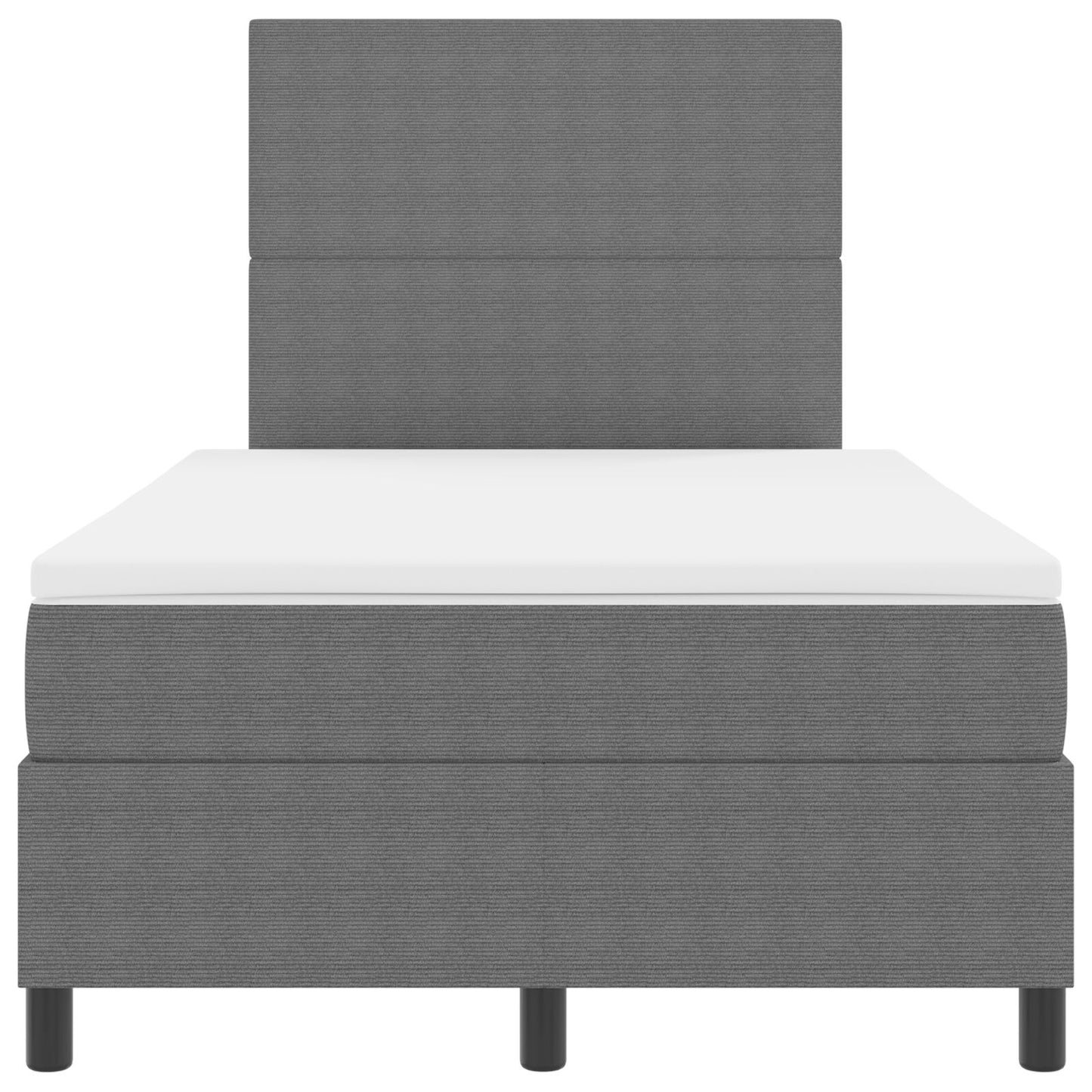 Boxspringbed Met Matras Lichtgrijs Klein Tweepersoons Corduroy Stof