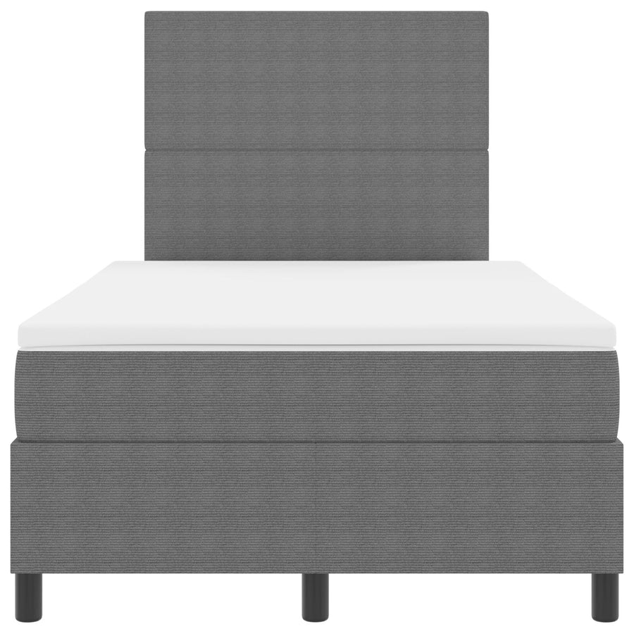 Boxspringbed Met Matras Lichtgrijs Klein Tweepersoons Corduroy Stof